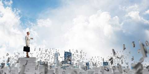 Successful confident business woman in suit.