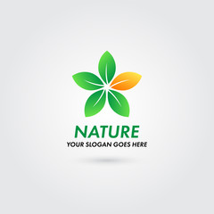Logo Nature Leaf Concept Template