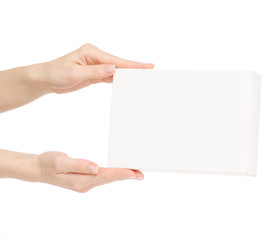 White box in hands