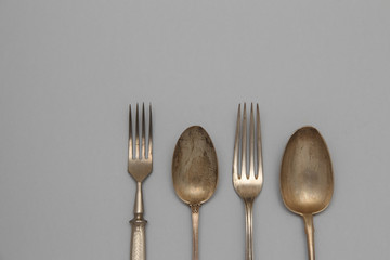 Vintage cutlery forks and spoons
