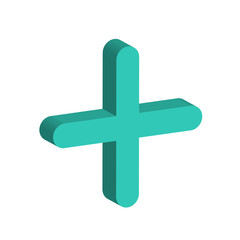 Obraz premium Button Plus icon