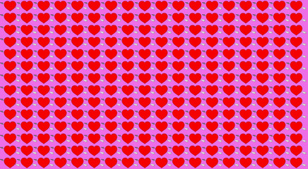 Red heart and colored arrow on pink background