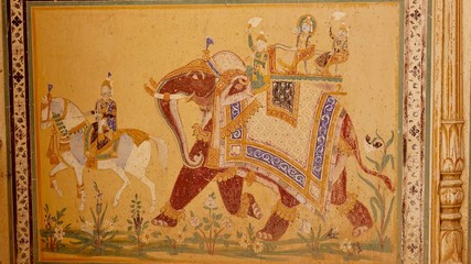 Fototapeta na wymiar Nahargarh Fort in Jaipur, Rajasthan, Mogularchitektur