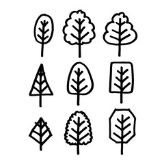 Hand drawn tree icon