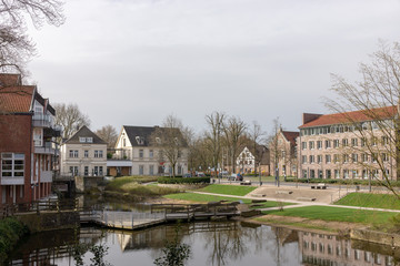 Rathaus und Stadtverwaltung in Lüdinghausen, Münsterland, Nordrhein-Westfalen