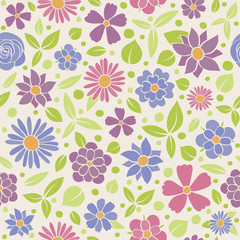 Seamless floral pattern - wrapping paper. Mother's Day, Woman's Day and Valentine's Day. Vector.