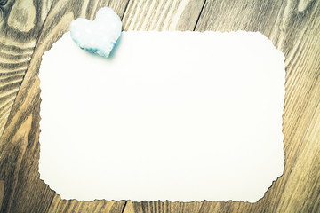 Blank paper for writing message