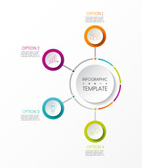 Multicoloured infographic template - company milestone. Vector.