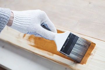 wood painting process