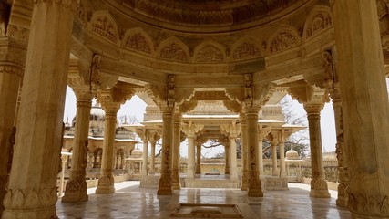 Gaitor Ki Chhatriyan in Jaipur, Rajasthan Indien, Mogularchitektur, Grabmahl