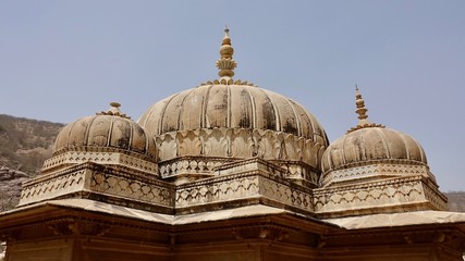 Gaitor Ki Chhatriyan in Jaipur, Rajasthan Indien, Mogularchitektur, Grabmahl