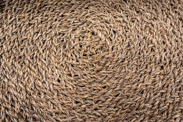 Close up of rattan texture, detail handcraft bamboo weaving background