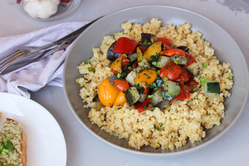 Groats of processed wheat Bulgur