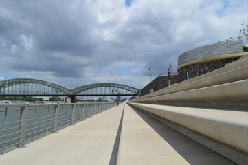 River Rhine - bridge and waterfront