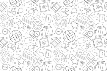 Vector business pattern. Business seamless background