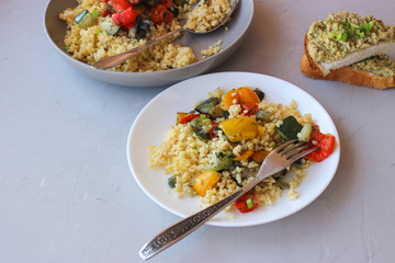 Groats of processed wheat Bulgur