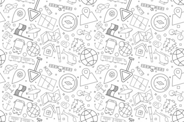 Vector navigation pattern. Navigation seamless background	