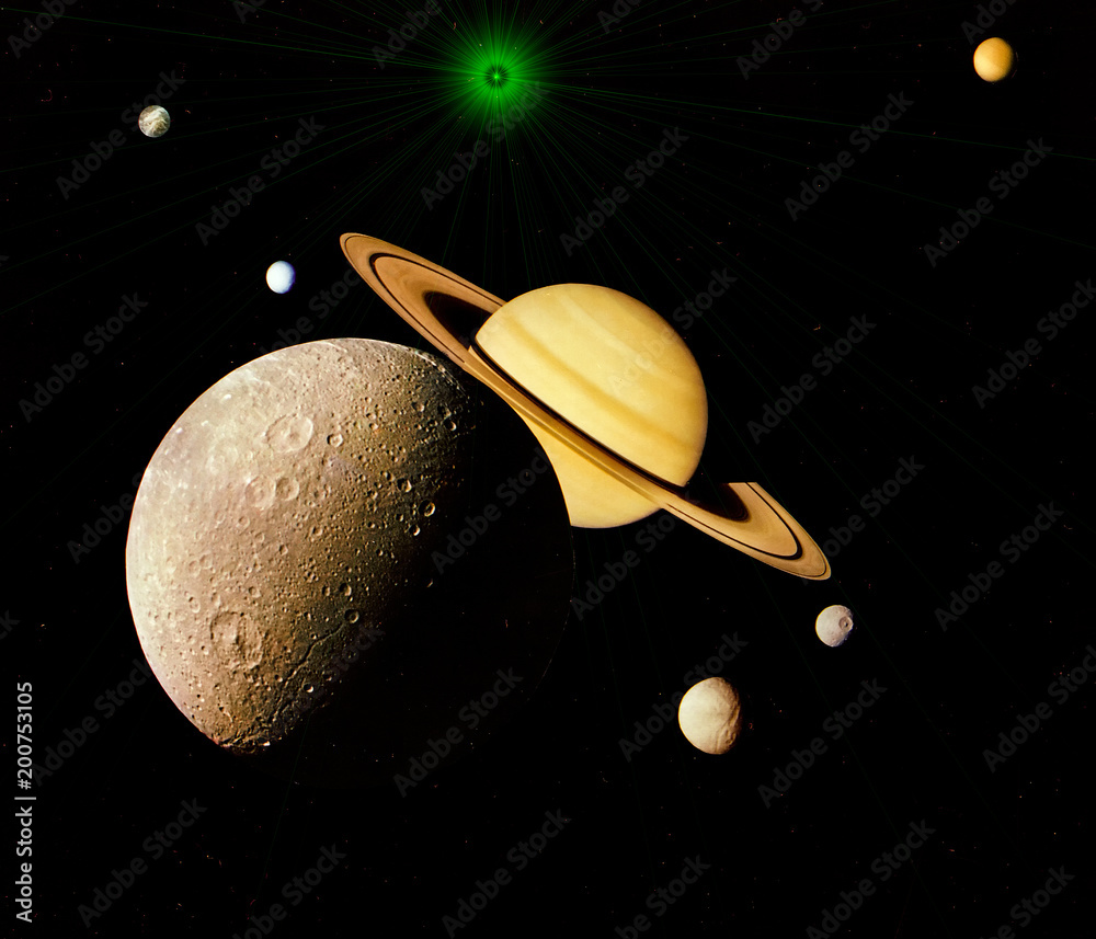 Canvas Prints planets of the solar system isolated on black background.some elements of this image are furnished b