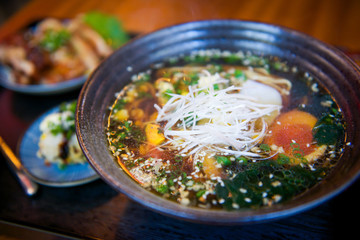 Japanese ramen with boiled egg