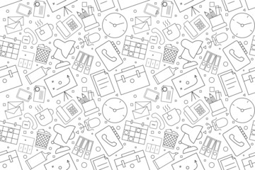 Vector workplace pattern. Workplace seamless background	