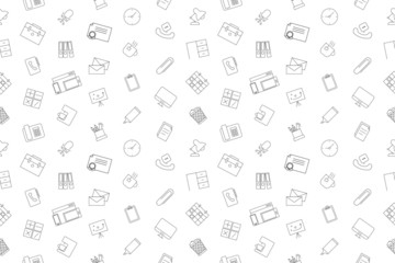 Vector workplace pattern. Workplace seamless background	
