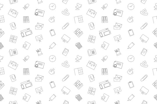 Vector workplace pattern. Workplace seamless background	
