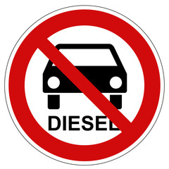 Schild Strassenverkehr Dieselverbot