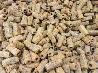 Heap of dried bread pieces
