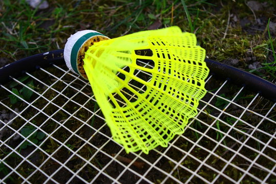 Badminton Schläger und Ball