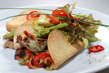 Mexican cuisine appetizing tacos