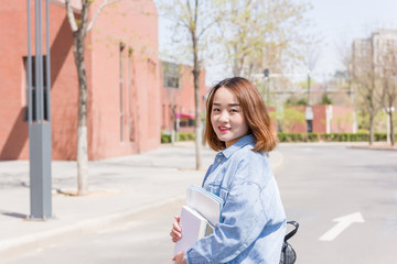Portrait of Asian college student at campus