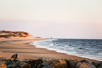 coastal sunrise dunes lighthouse