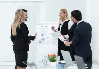 Business people at presentation in office