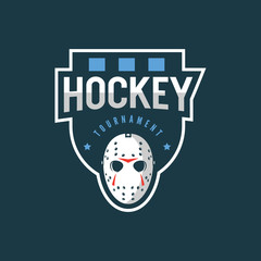 hockey logo. sport emblem vector illustration