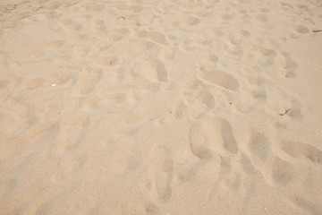 Fototapeta na wymiar Sunny beach sand close up for background