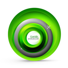 Spiral swirl flowing lines 3d vector abstract background