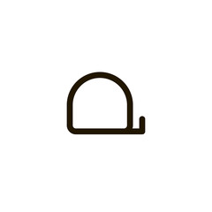 tape measure icon. sign design