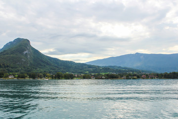 Annecy lake and mountains