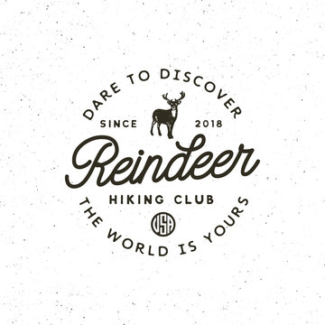 vintage wilderness logo. hand drawn retro styled outdoor adventure emblem. vector illustration