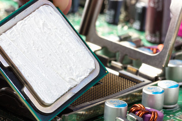 Processor chip with thermal grease