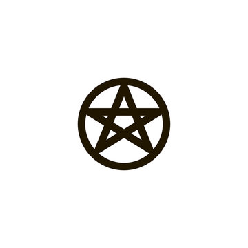 pentacle icon. sign design