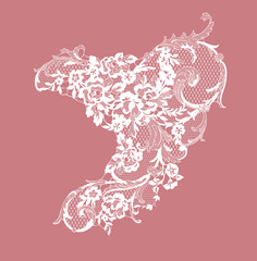 lace ornate element. vector illustration