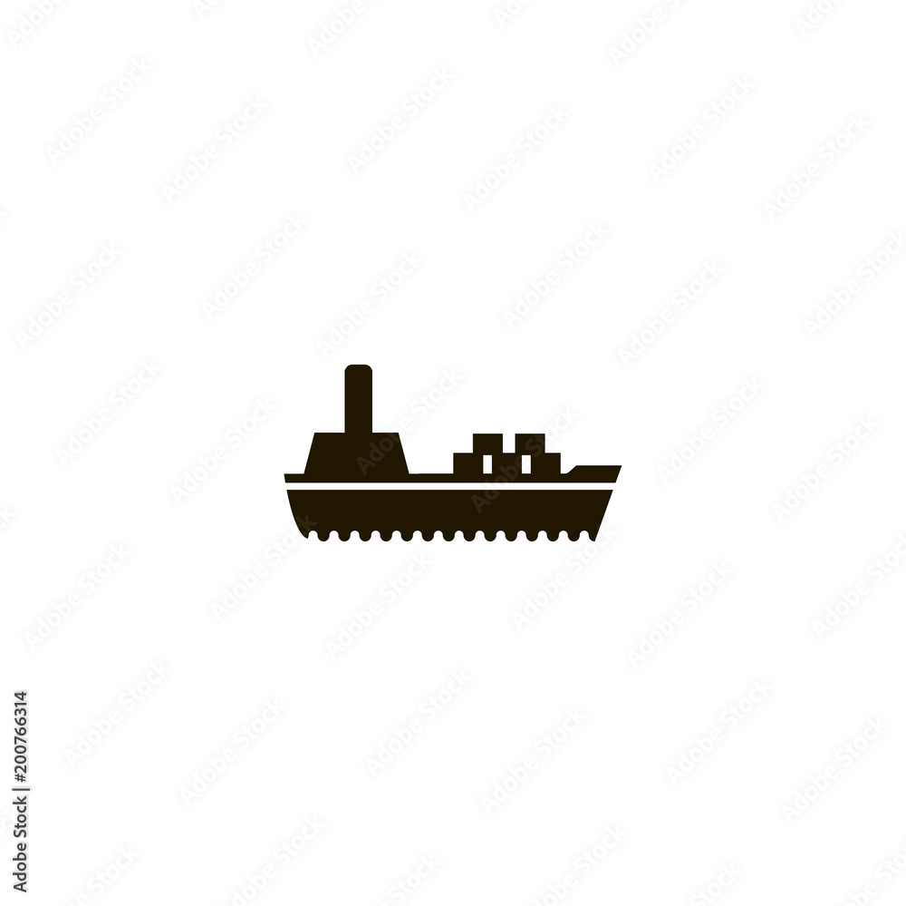 Sticker ship icon. sign design