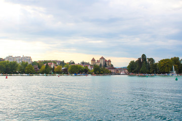 Annecy. Lake view of the old town.