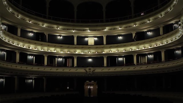 Spectators in the Suditorium of a Classical Theater.