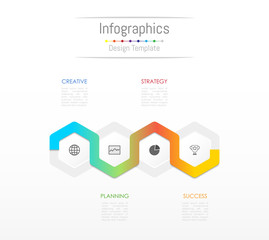 Infographic design elements for your business data with 4 options, parts, steps, timelines or processes. Vector Illustration.