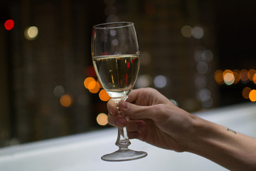 glass of white wine