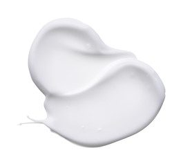 White smear of cosmetic cream isolated