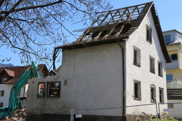 house demolition, Hausabriss