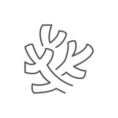 Naklejka premium Coral editable line icon - beautiful ocean or aquarium pixel perfect vector illustration isolated on white background.